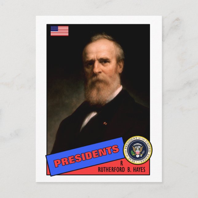 Rutherford B. Hayes Baseball Card Postkarte (Vorderseite)