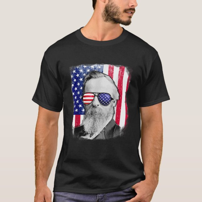 Rutherford B Hayes US-Flagge Shirt 4. Juli (Vorderseite)