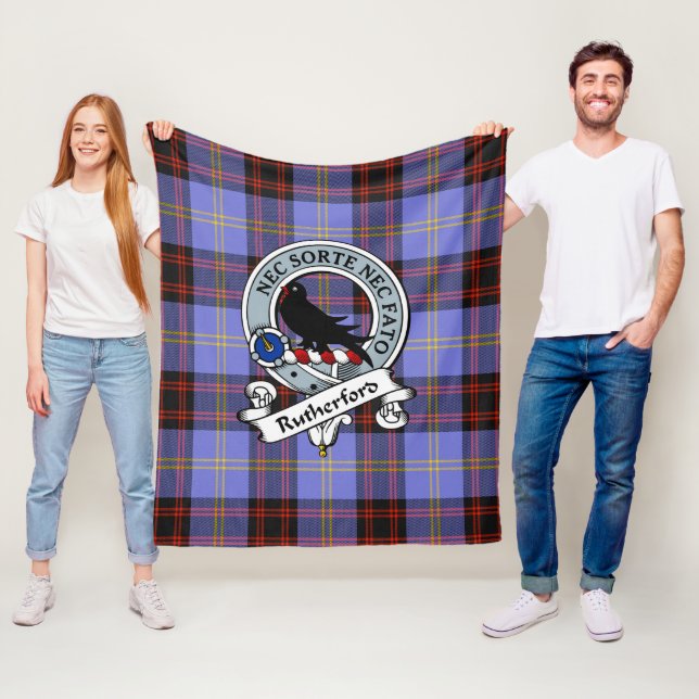 Rutherford Clan Abzeichen Tartan Kariert Fleecedecke (Beispiel)