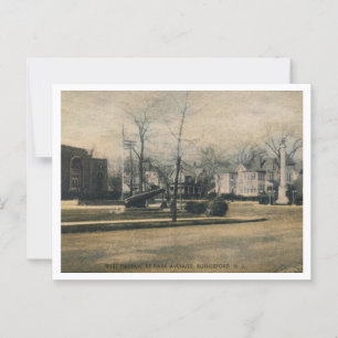 Rutherford NJ, Street Corner, Cannon, View 1910s Postkarte