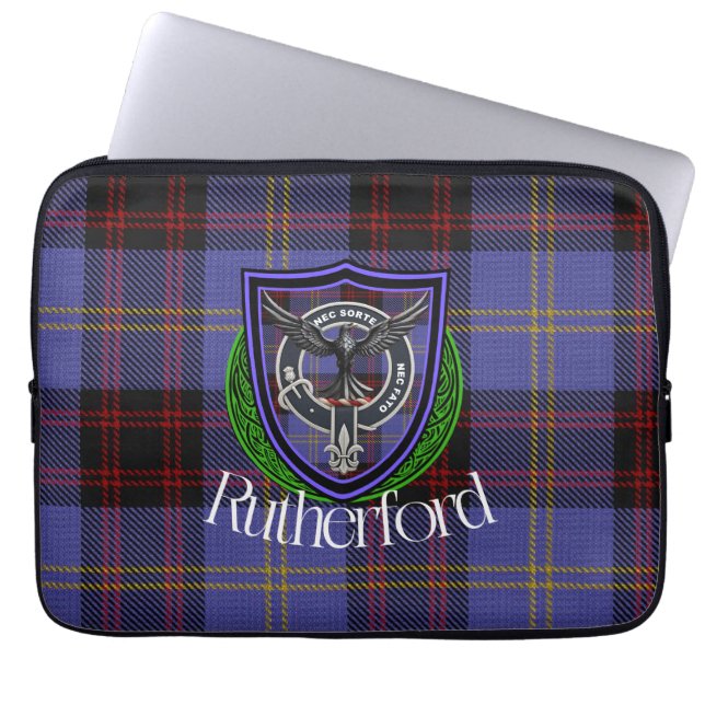 Rutherford Scottish Clan Tartan and Crest  Laptopschutzhülle (Vorderseite)