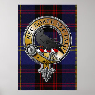 Rutherford Tartan & Abzeichen Poster
