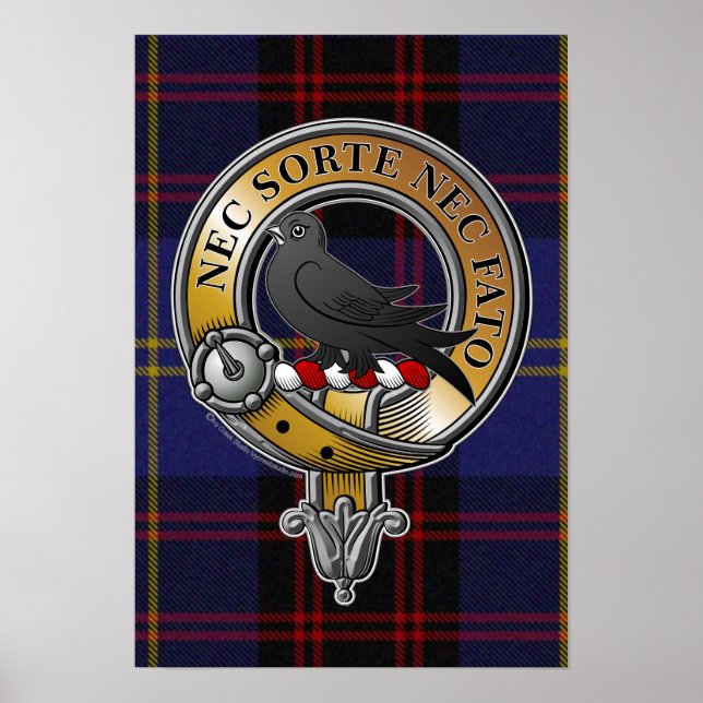 Rutherford Tartan & Abzeichen Poster (Vorne)