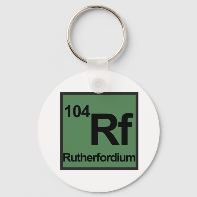 Rutherfordium Schlüsselanhänger (Vorderseite)