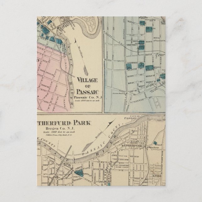 Rutherfurd Park, Passaic, Hackensack Postkarte (Vorderseite)