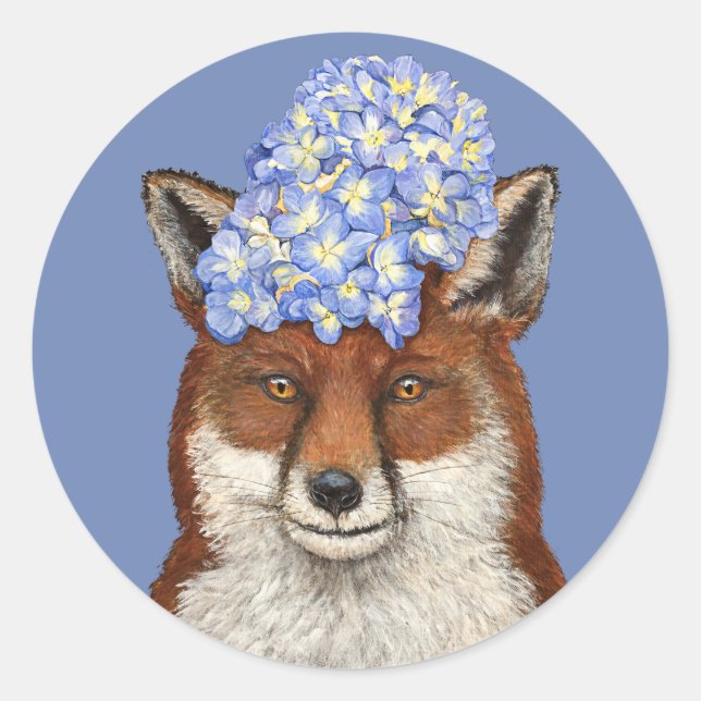 Ruthie die Fuchsaufkleber Runder Aufkleber (Vorderseite)