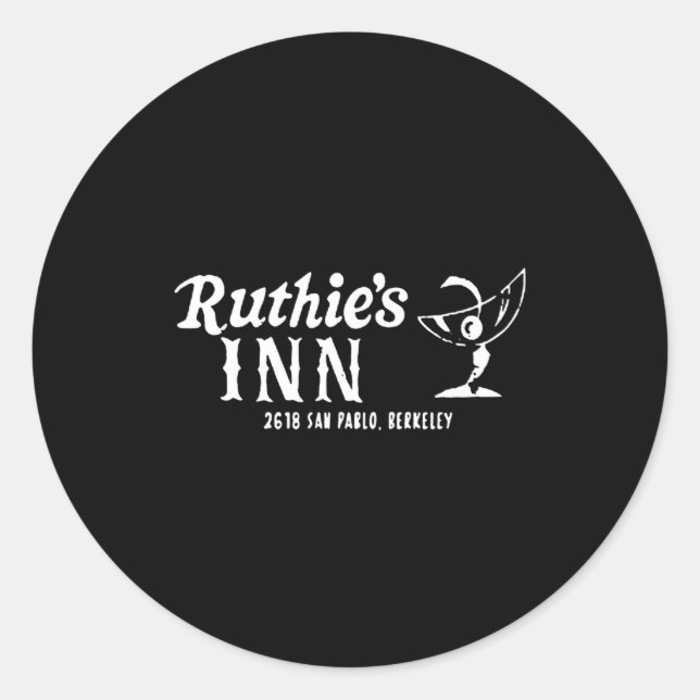 Ruthies Inn Berkeley California  Runder Aufkleber (Vorderseite)