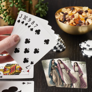 Ruth's Walking zusammen mit Mut und Liebe Spielkarten