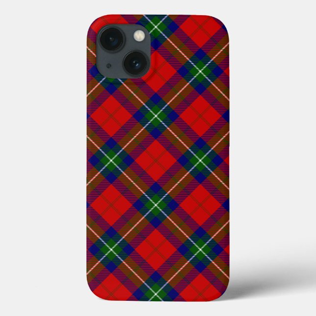 Ruthven Tartan Rot Blau kariert Case-Mate iPhone Hülle (Rückseite)