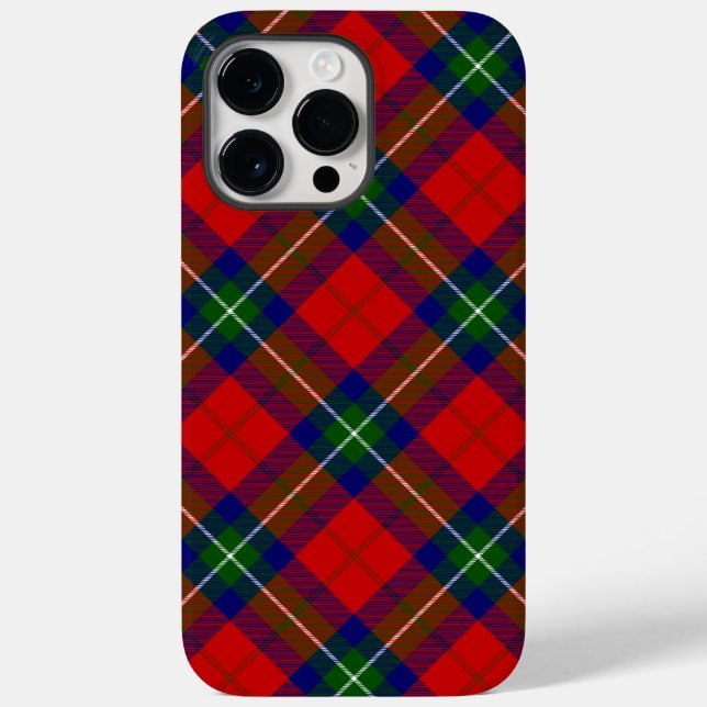 Ruthven Tartan Rot Blau kariert Case-Mate iPhone Hülle (Rückseite)