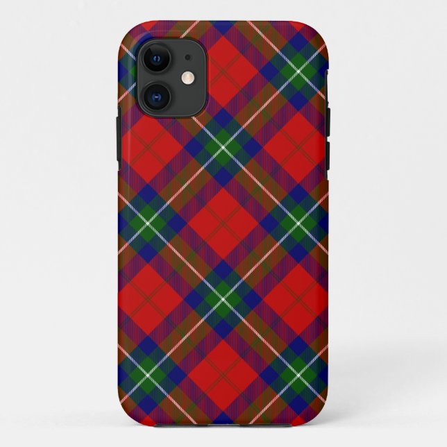 Ruthven Tartan Rot Blau kariert Case-Mate iPhone Hülle (Rückseite)