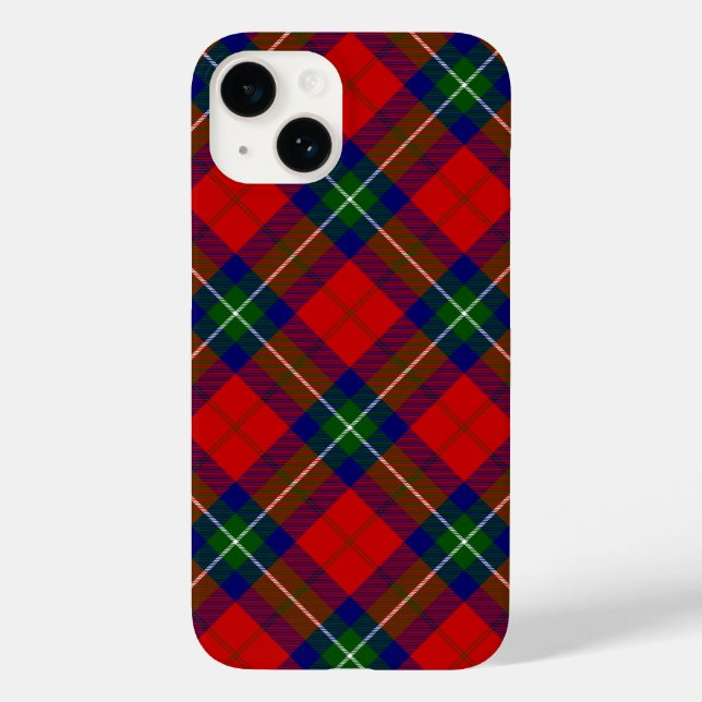 Ruthven Tartan Rot Blau kariert Case-Mate iPhone Hülle (Rückseite)