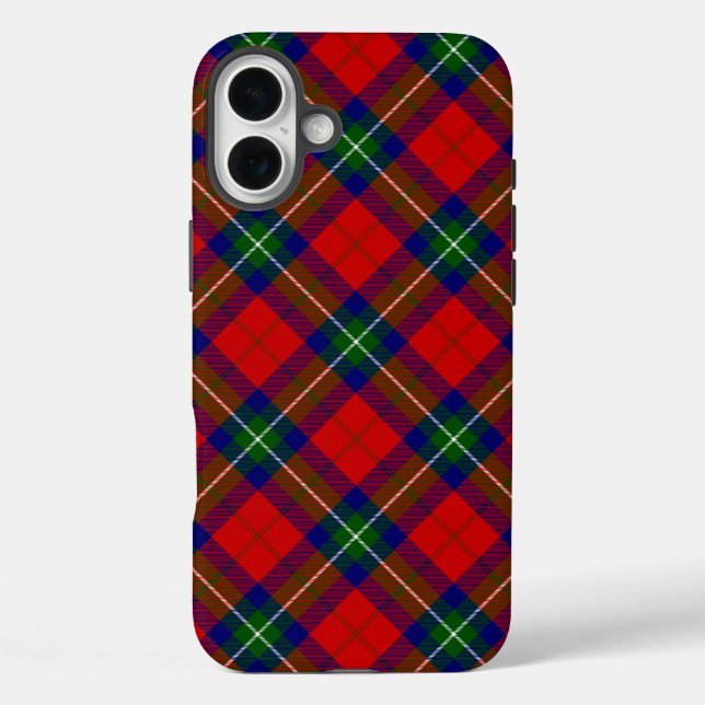 Ruthven Tartan Rot Blau kariert Case-Mate iPhone Hülle (Rückseite)