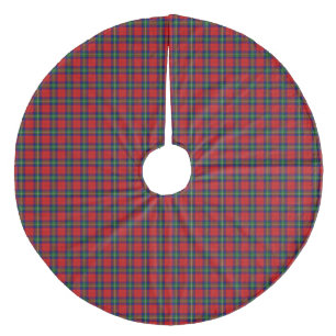 Ruthven Tartan Rot Blau kariert Fleece Weihnachtsbaumdecke