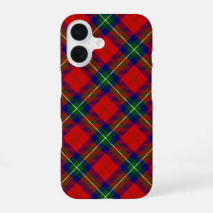 Ruthven Tartan Rot Blau kariert iPhone 16 Hülle