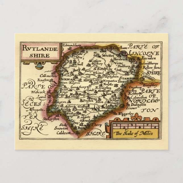 Rutland (Rutlandshire) Landkreis England Historic  Postkarte (Vorderseite)