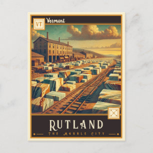 Rutland, Vermont Antike Postkarte