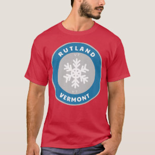 Rutland Vermont VT Winterschnee Schneeflocke Abzei T-Shirt