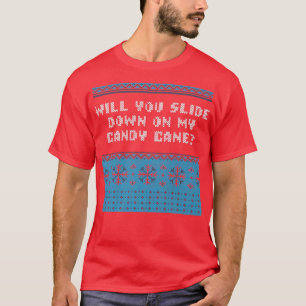 Rutsch auf meinem Zuckerstock herunter Weihnachtsw T-Shirt