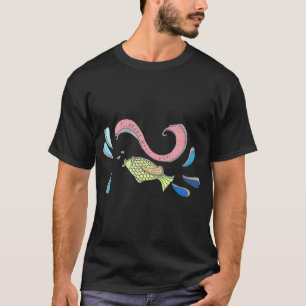 Rutschig Wenn Nass - Handgezeichnete Fisch Anspiel T-Shirt