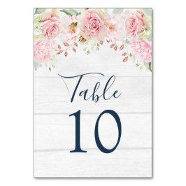 Rutsic Pink Floral Wedding Table Number Cards Tischnummer