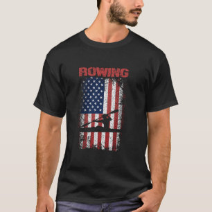 Ruwing Sports Retro American Flag USA Boot T-Shirt