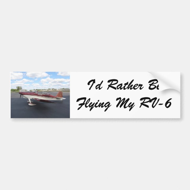 RV-6-Luftfahrzeug Autoaufkleber (Vorne)