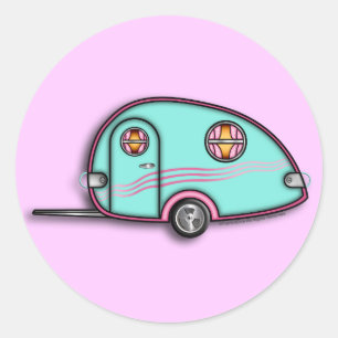 RV-Anhänger-Aufkleber Runder Aufkleber