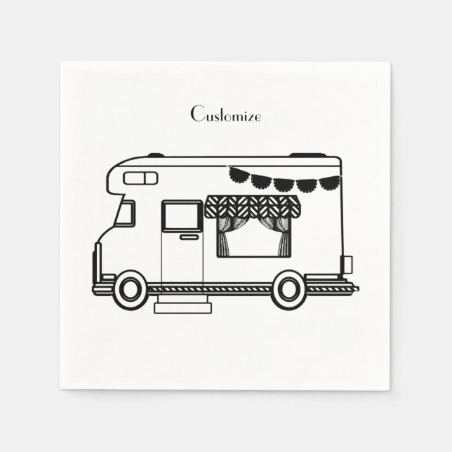 RV Camper Caravan Thunder_Cove Serviette (Vorderseite)