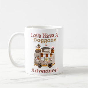 RV Camper Dog Driver Cartoon - Doggone Adventure Kaffeetasse