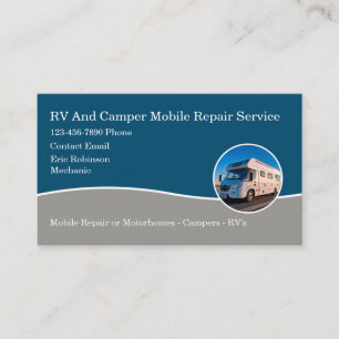 RV Camper Reparaturservice für mobile Geräte - Neu Visitenkarte