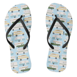 RV Campervan vanlife Motorhome Anhänger CUSTOM Bla Flip Flops
