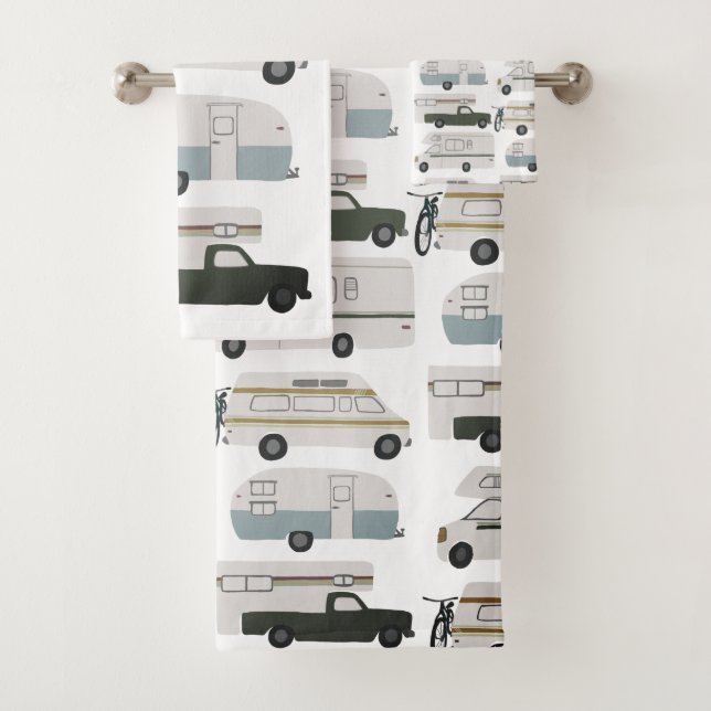 RV Campervan vanlife Motorhome Anhänger CUSTOMIZE Badhandtuch Set (Insitu)