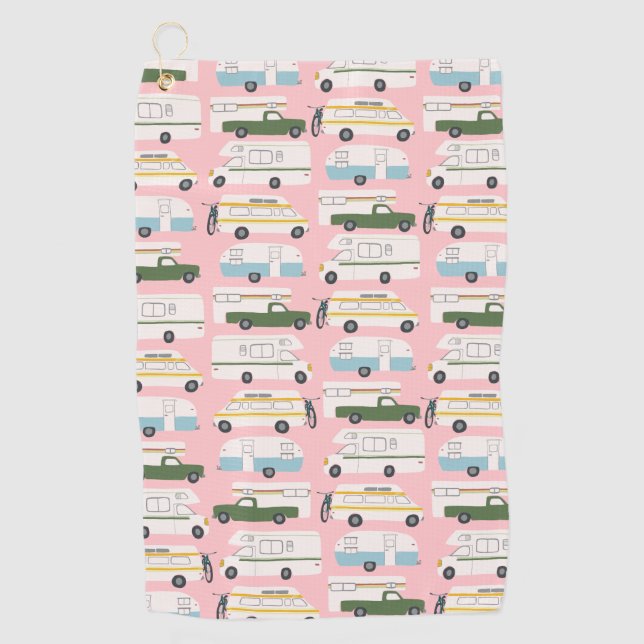 RV Campervan vanlife Motorhome Anhänger CUSTOMIZE Golfhandtuch (Vorderseite)