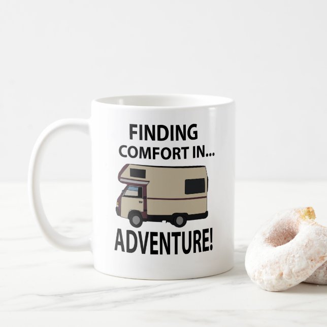 RV Camping Adventure Rating Kaffeetasse (Mit Donut)