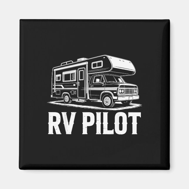 RV-Camping Camper RV-Pilot Roadtrip Abenteuer  Magnet (Vorne)