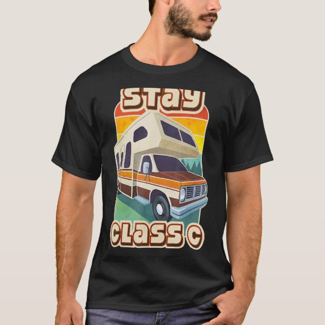 Rv-Camping der Klasse C bleibe T-Shirt (Vorderseite)