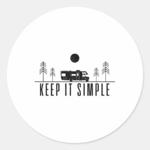 Rv Camping Einfach Halten Berg Natur Road Tri Runder Aufkleber