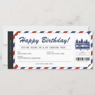 RV Camping Geschenkgutschein Sommercampingplatz