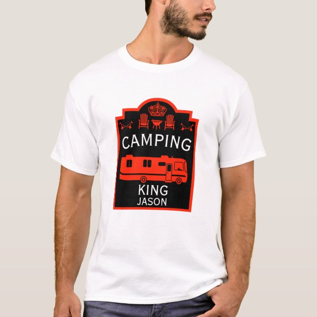 RV Camping King USA T-Shirt (Vorderseite)