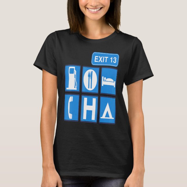 RV Camping Road Travel Highway Schild T-Shirt (Vorderseite)