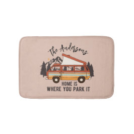 RV Camping Tent Trailer Zuhause ist der Ort, an de Badematte
