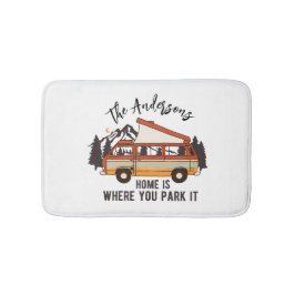 RV Camping Tent Trailer Zuhause ist der Ort, an de Badematte