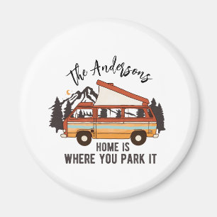 RV Camping Tent Trailer Zuhause ist der Ort, an de Magnet