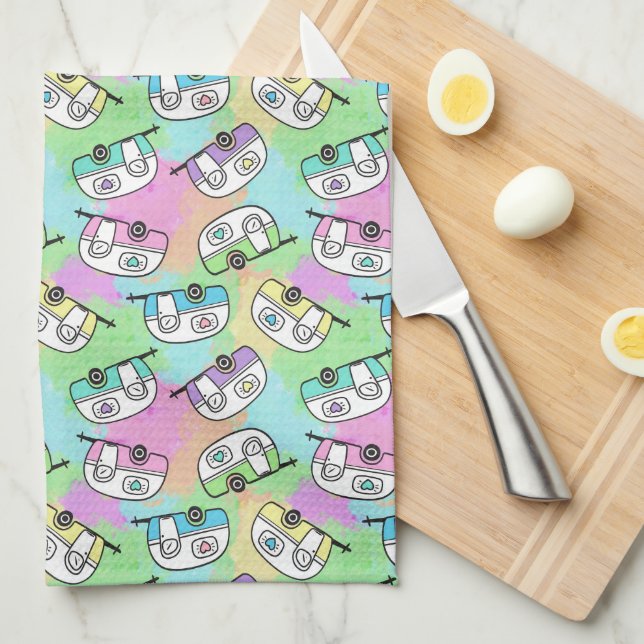 RV Camping Trailer Geschirrtuch (Viertel Falte)