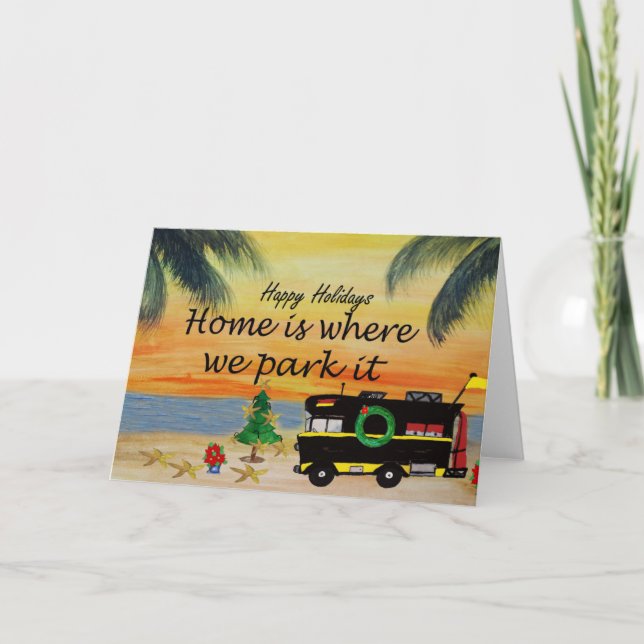 RV Campingkarten Weihnachtskarten aus meiner Kunst Karte (Vorderseite)