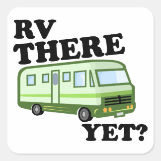 RV DA NOCH? (Grün) Quadratischer Aufkleber