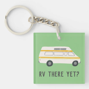 RV DA? Vintage Van Motorhome Campervan Schlüsselanhänger