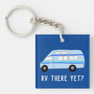 RV DA? Vintage Van Motorhome Campervan Schlüsselanhänger