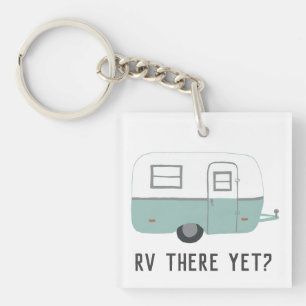 RV DORT SCHON? Vintager Camper-Anhänger Schlüsselanhänger